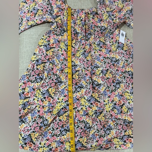 NWT Old Navy Floral Long-Sleeve Fit and Flare Dress Multi Floral Girls 10/12 - Picture 3 of 12